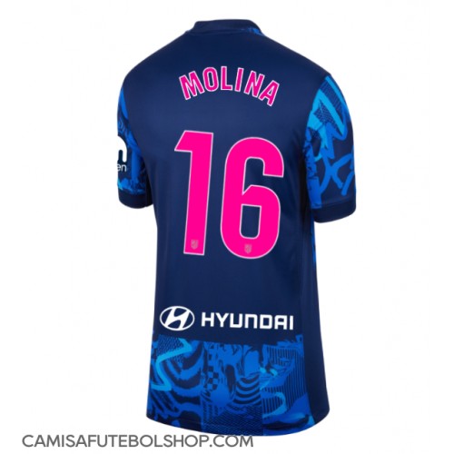 Camisa de time de futebol Atletico Madrid Nahuel Molina #16 Replicas 3º Equipamento Feminina 2024-25 Manga Curta